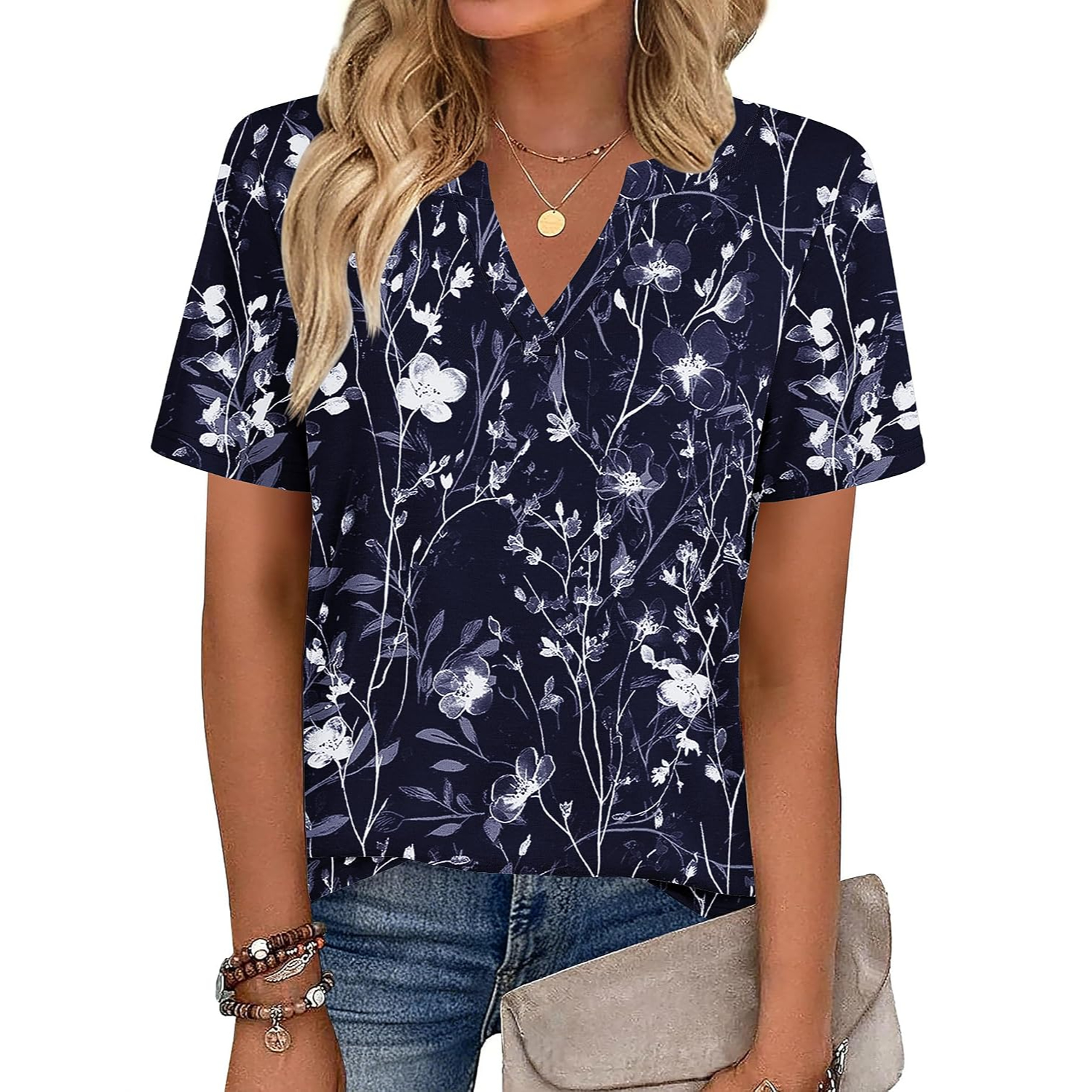 Casual Short Sleeve Tee Shirt Top For Women