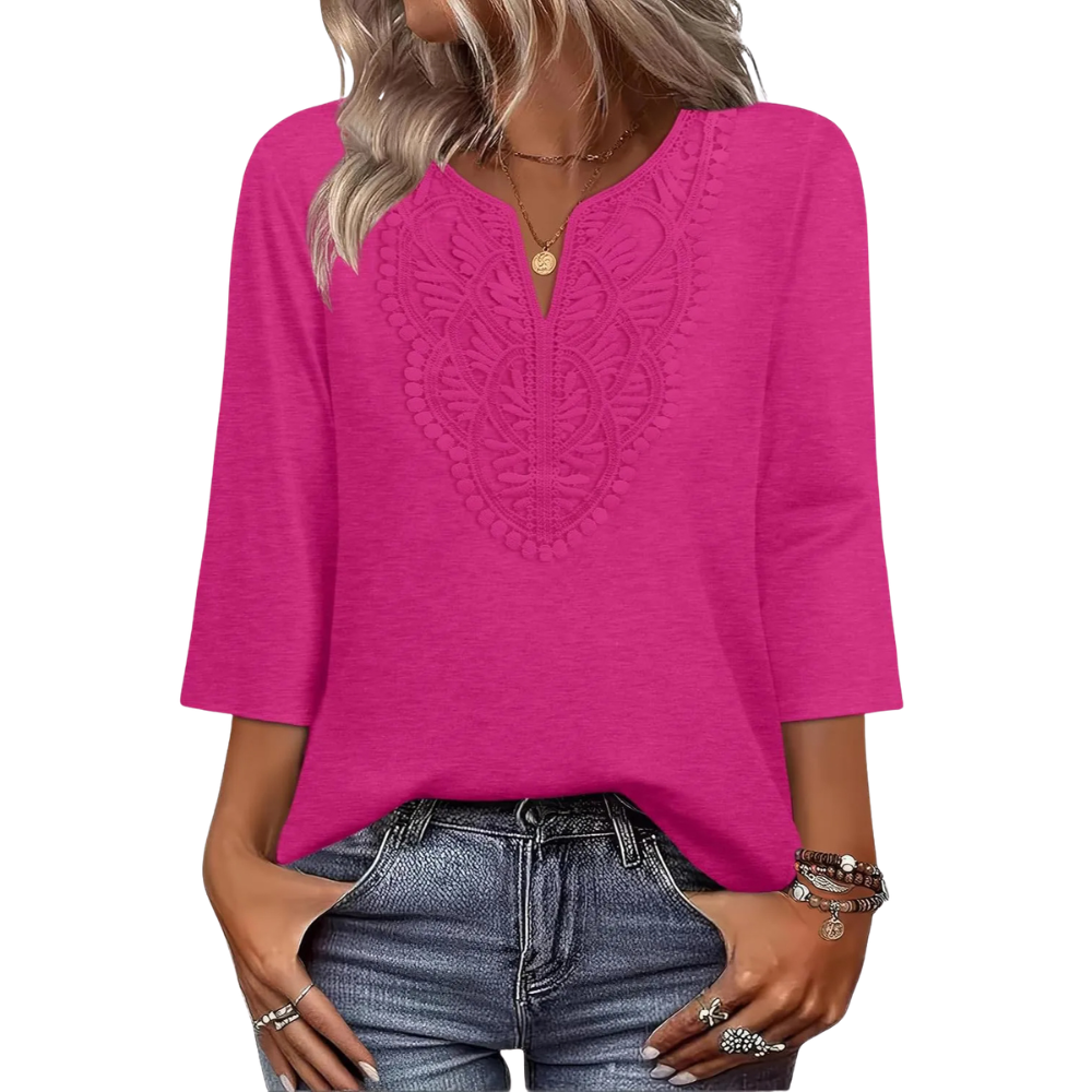 Dressy Casual Lace Blouses Shirt For Women