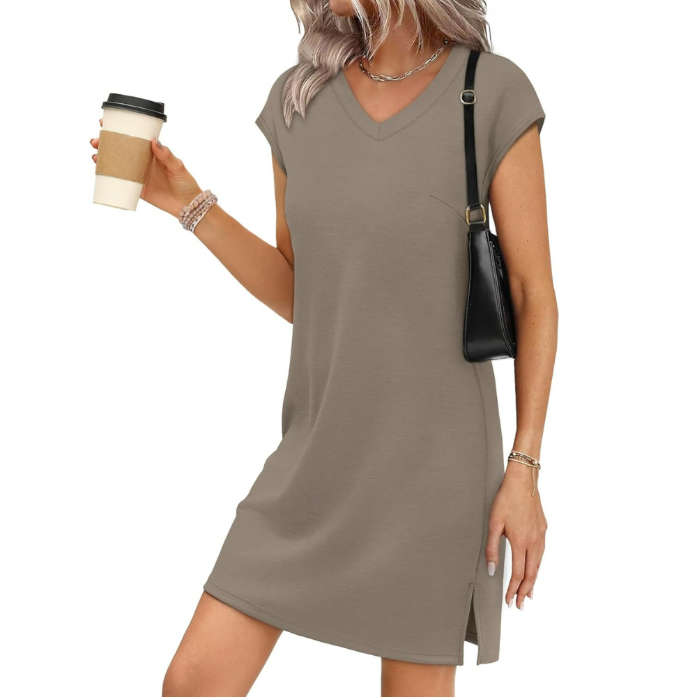 Solid Colored Casual Summer Sundresses For Women