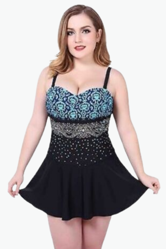 Push-up Slimming Tankini Plus Size Swimsuit