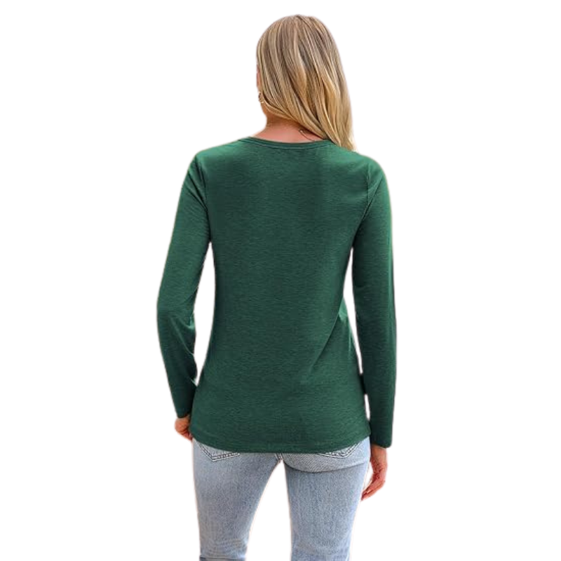 Women’s Plus Size Long Sleeve Crewneck Casual Basic Fall Spring Top