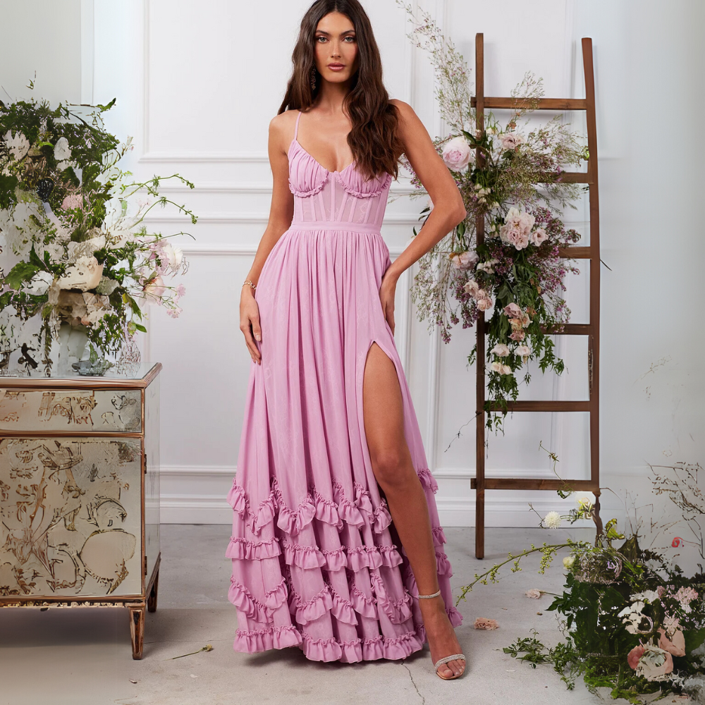 The Mauve Carmen Dress