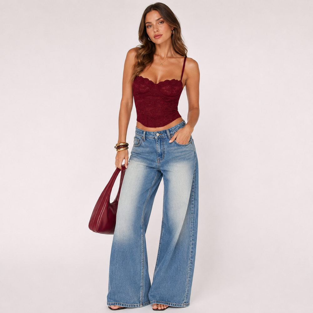 Sheer Lace Camisole Top Party For Women