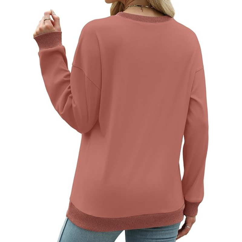 Sweatshirts For Women Crewneck Long Sleeve Loose Fit Tops