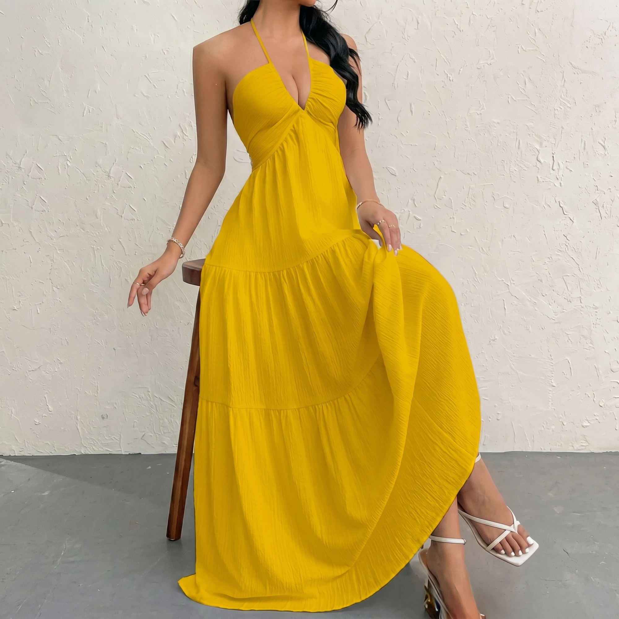 Casual Basic Loose Fit Sleeveless Dress 
