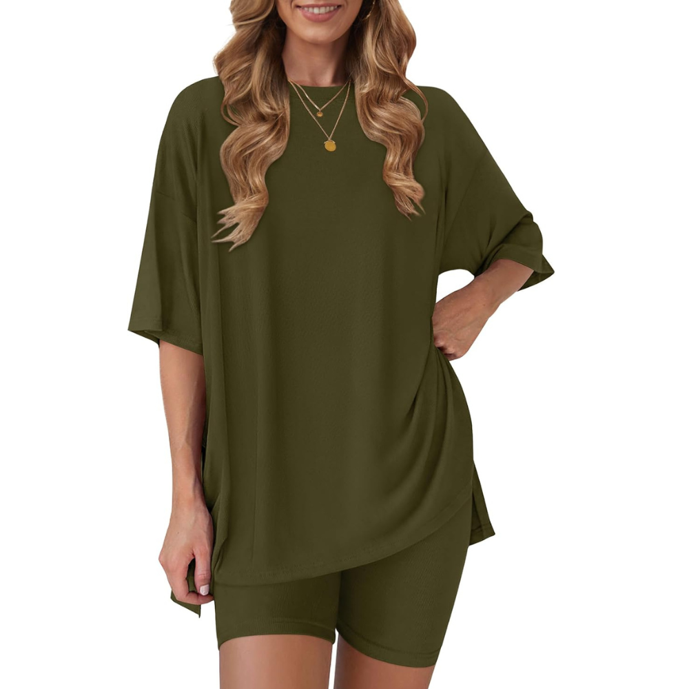 Two Piece Oversized Casual Lounge Set For Summer