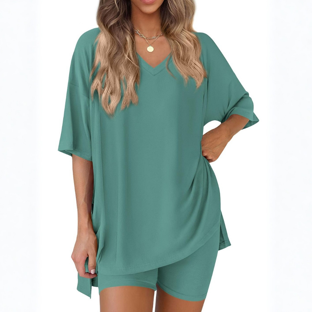 Summer Spring Oversized Lounge Two Piece Set