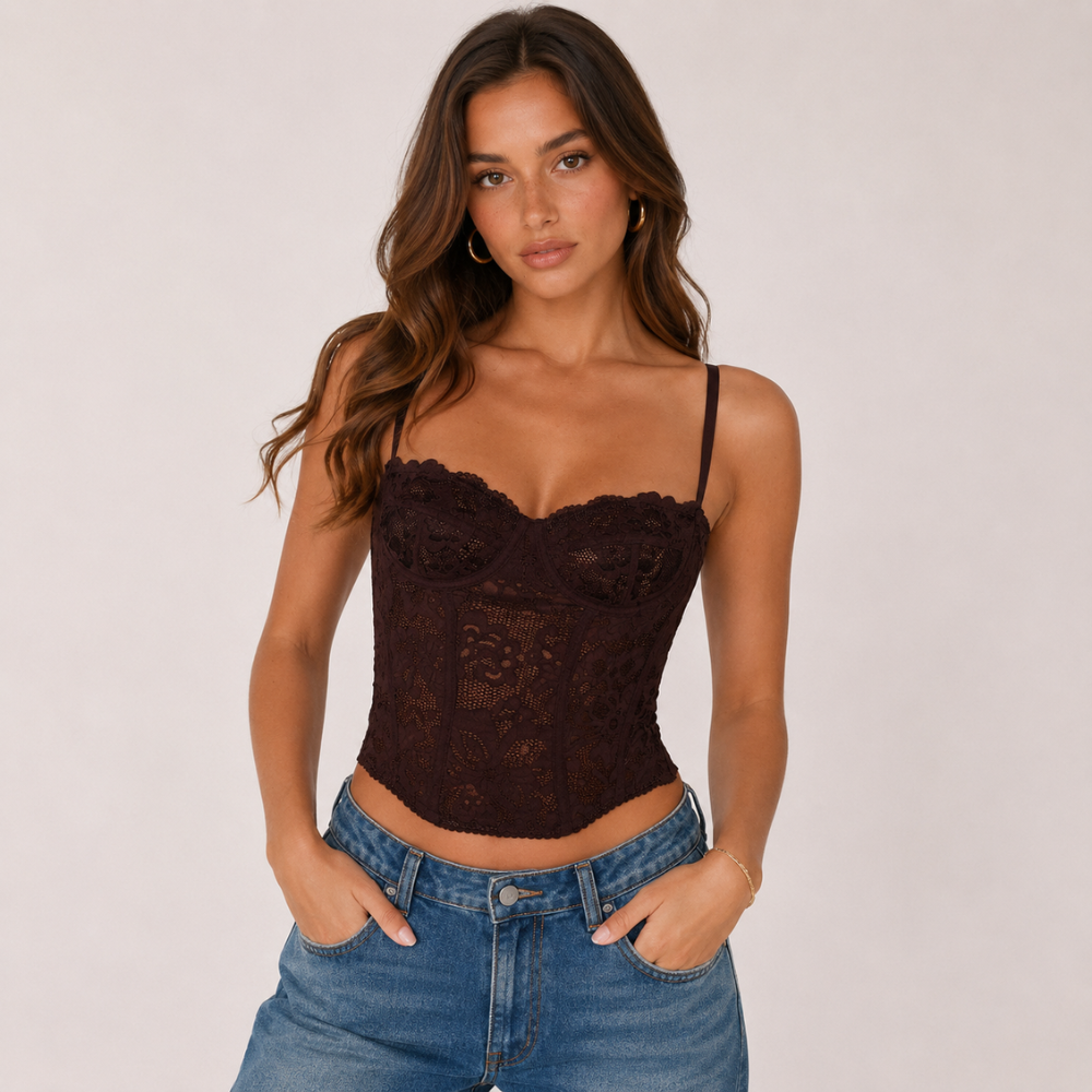 Sheer Lace Camisole Top Party For Women
