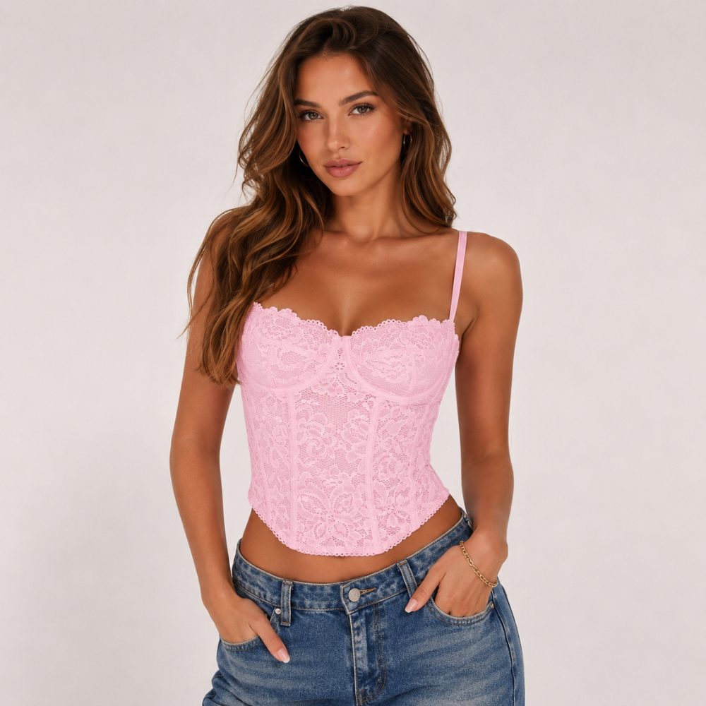 Sheer Lace Camisole Top Party For Women
