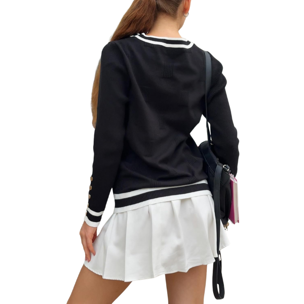 V Neck Sweaters Shirts Long Sleeve Lightweight Ribbed Knit Pullover Sweater Blouse Tops with Buttons Oufits