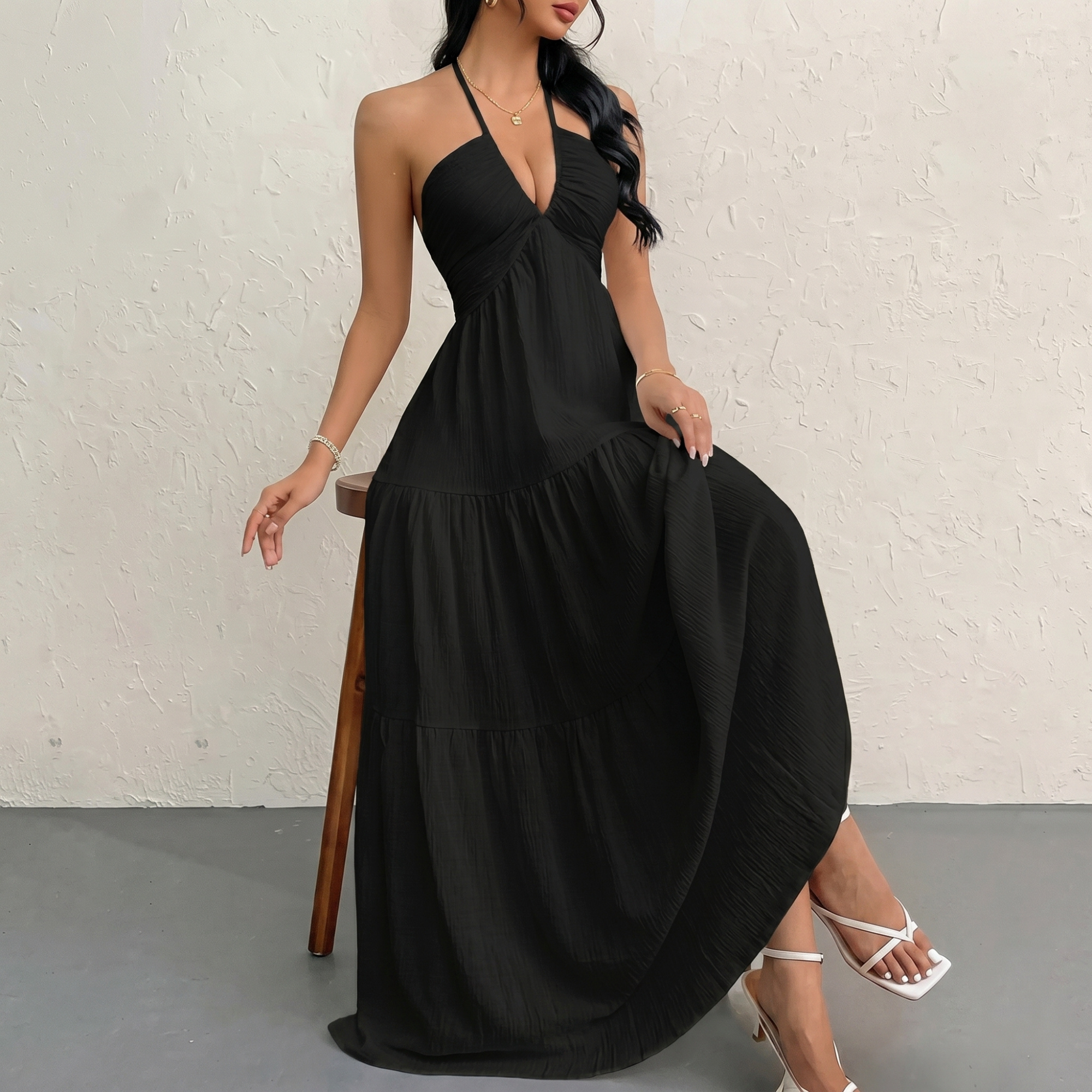 Casual Basic Loose Fit Sleeveless Dress 