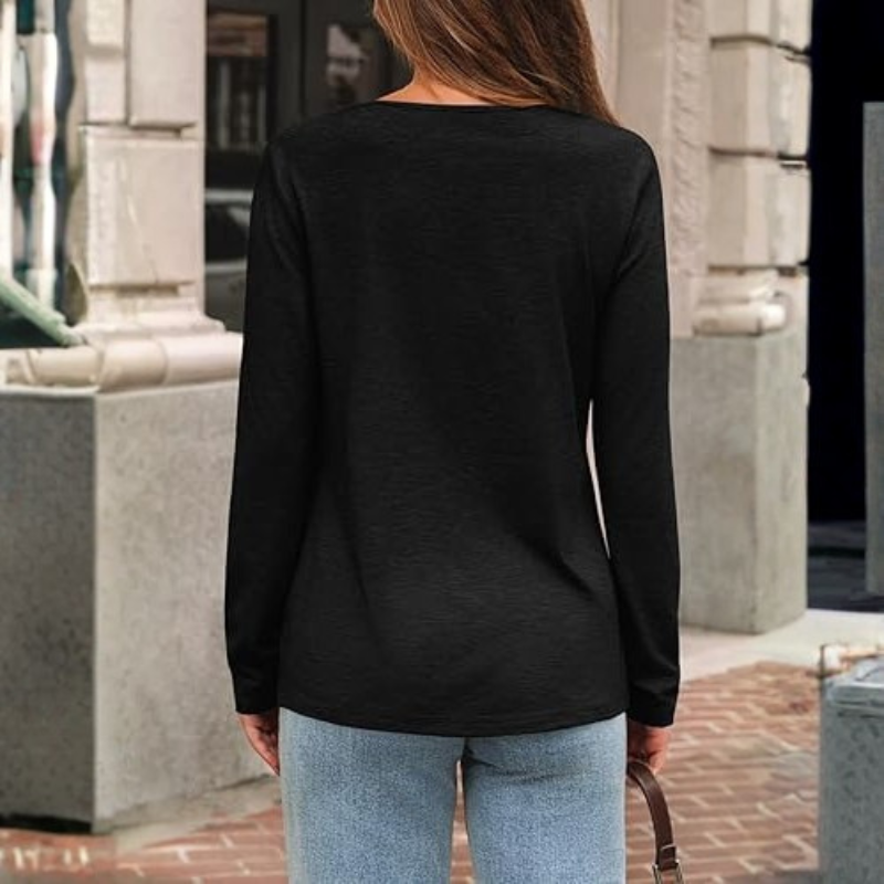 Long Sleeve T Shirt With Comfortable Fit For WomenLong Sleeve T Shirt With Comfortable Fit For Women - Image 3