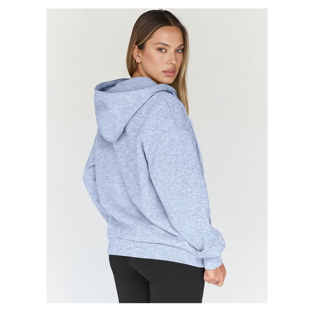 Oversized Womens Zip Up Hoodie Sweatshirt Jacket
