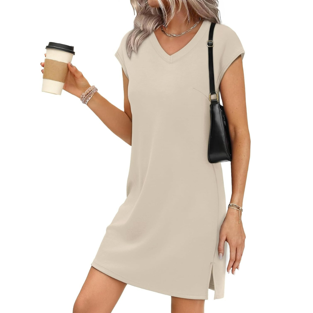 Solid Colored Casual Summer Sundresses For Women