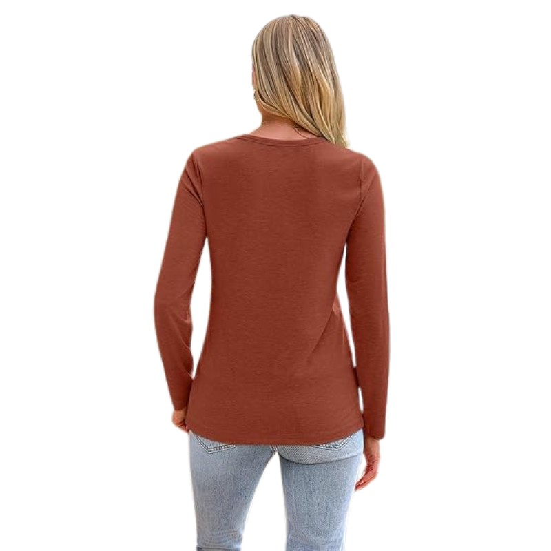Women’s Plus Size Long Sleeve Crewneck Casual Basic Fall Spring Top