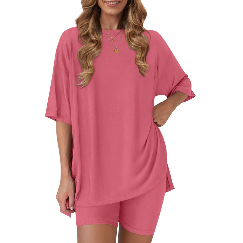 Two Piece Oversized Casual Lounge Set For Summer