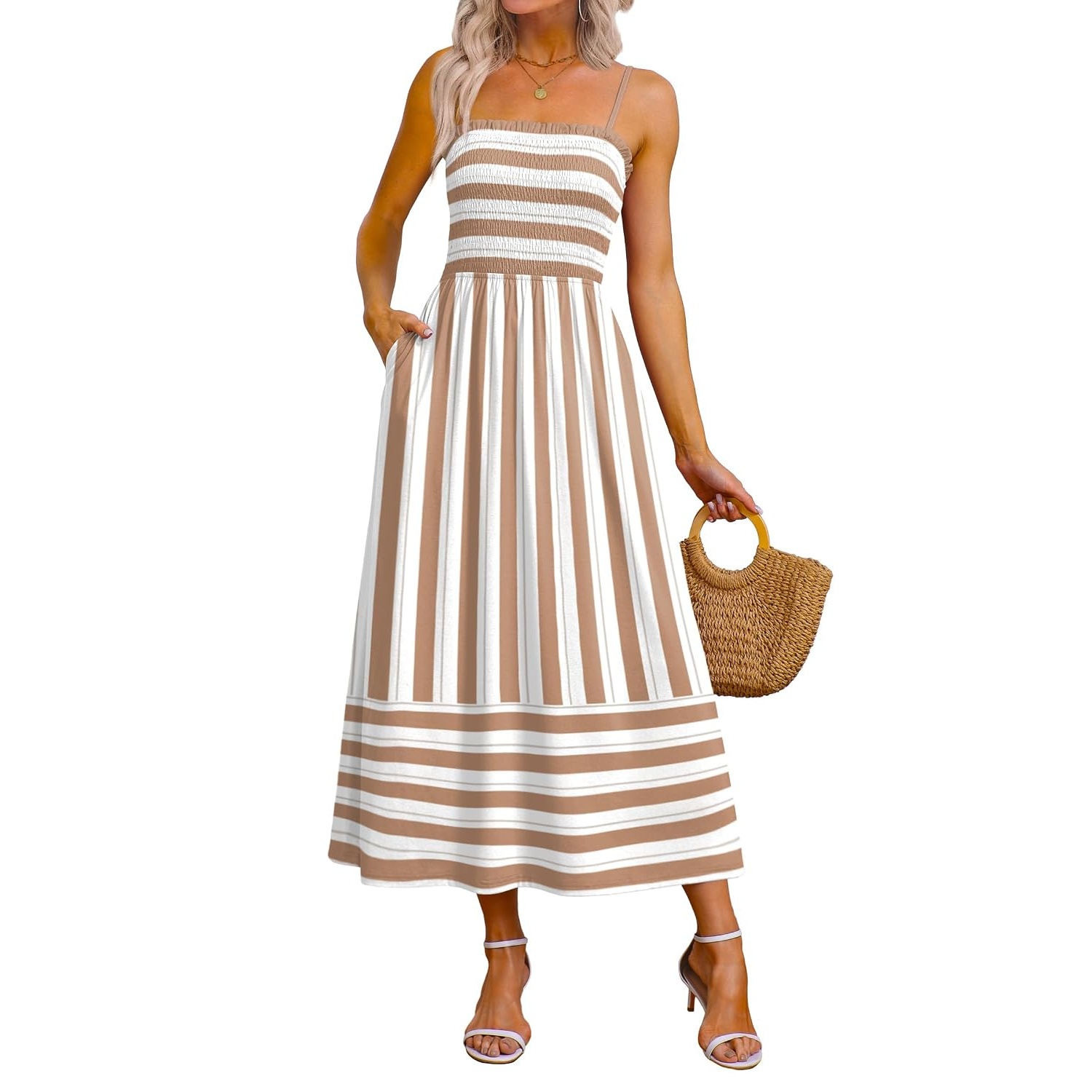 Spaghetti Strap Maxi Sundress With Pockets