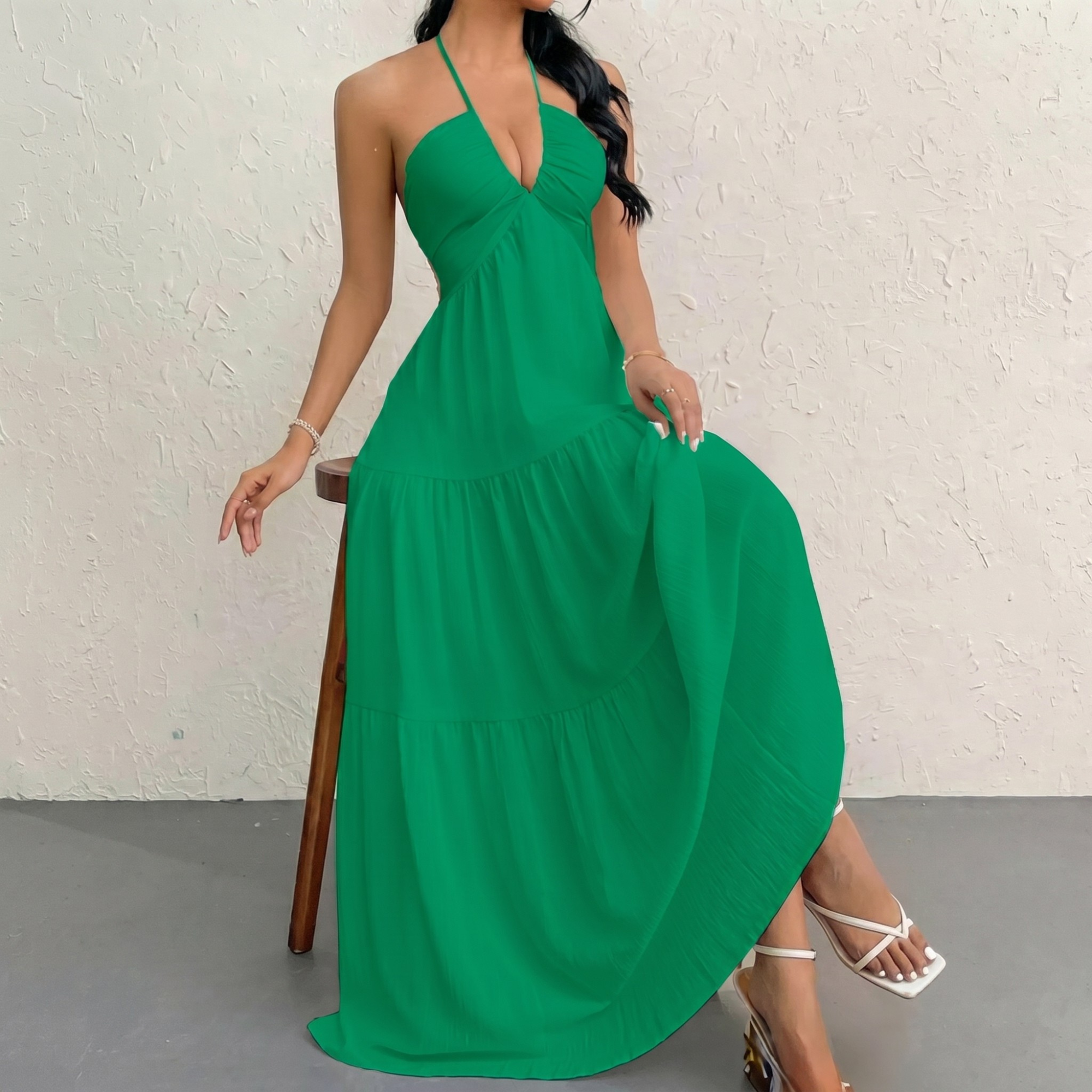 Casual Basic Loose Fit Sleeveless Dress 