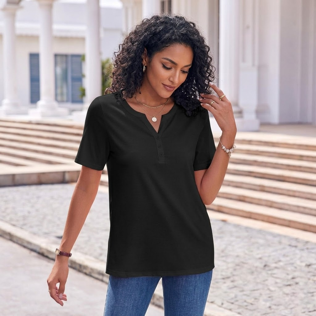 Women Summer Tops Casual Short Sleeve Shirts Business Dressy Work Blouses