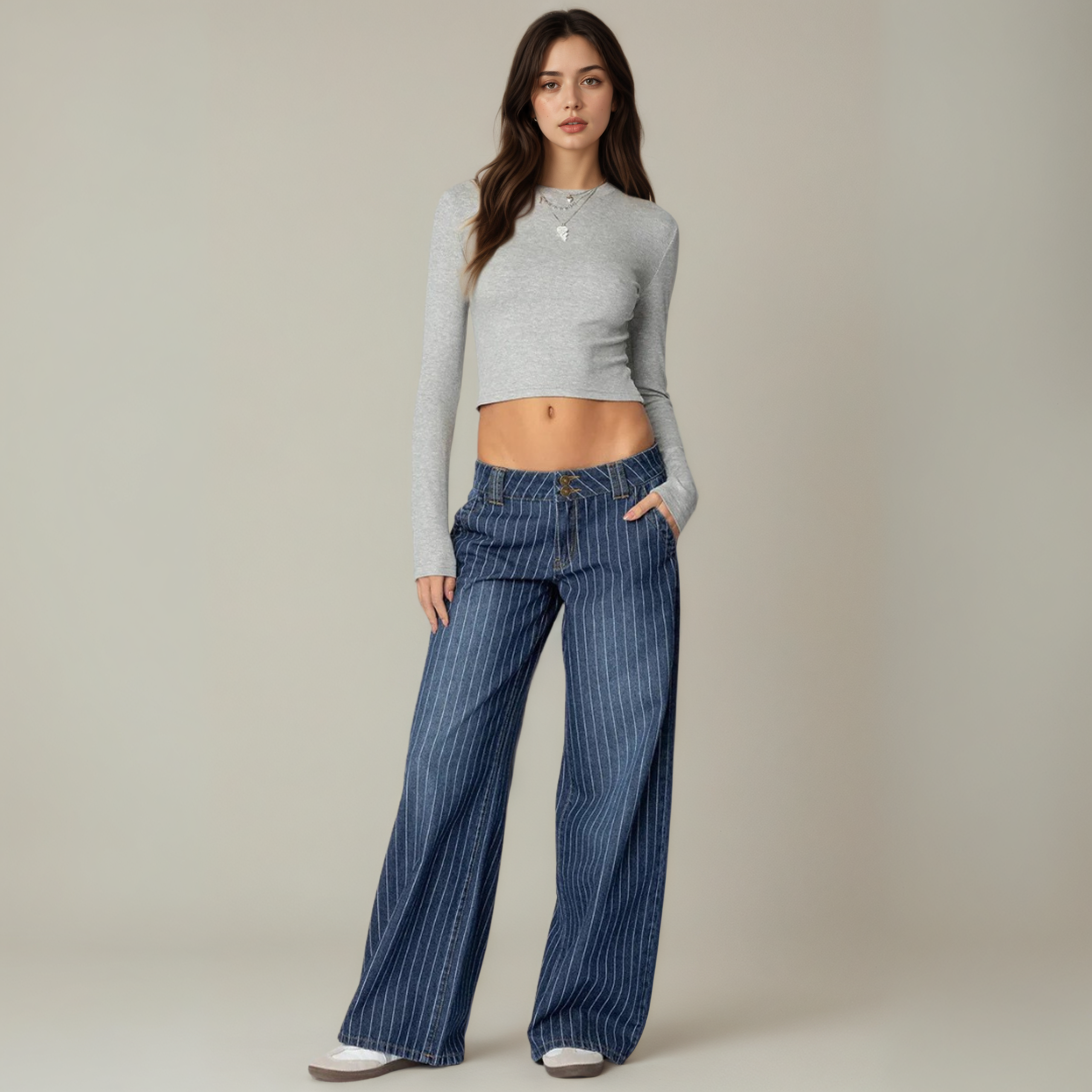 Low Rise Flared Jeans Stylish Stretch Denim with Retro Fit