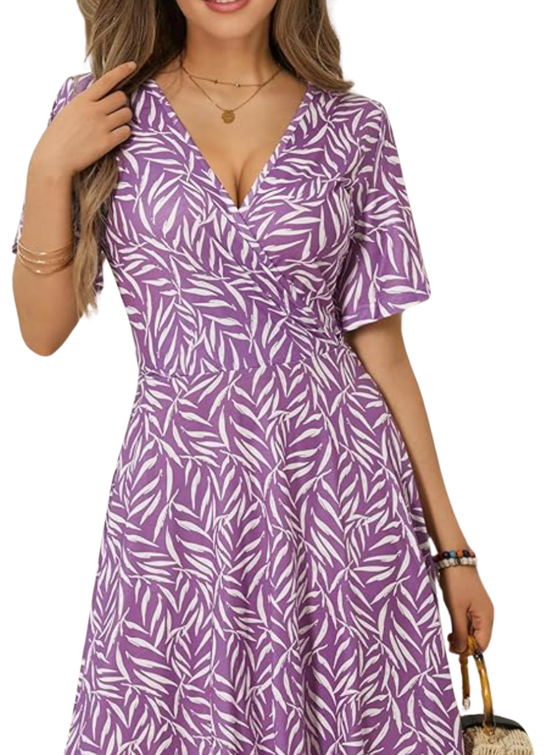Short Sleeve Wrap Dress for Everyday Simplicity and Comfort