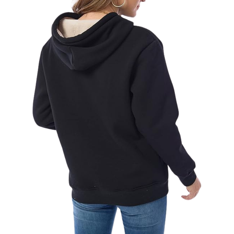 Haellun Womens Casual Winter Warm Fleece Sherpa Lined Pullover Hooded Sweatshirt