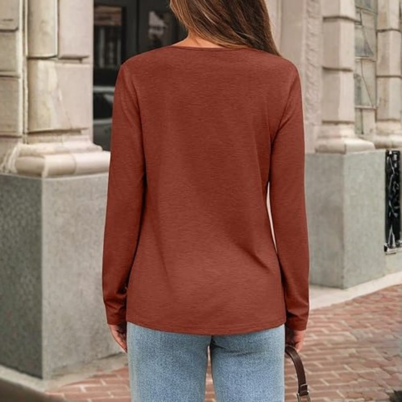 Long Sleeve T Shirt With Comfortable Fit For WomenLong Sleeve T Shirt With Comfortable Fit For Women - Image 7