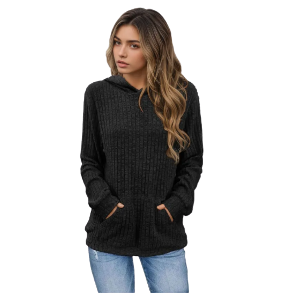 Hoodie With Long Sleeves And Kangaroo Pocket