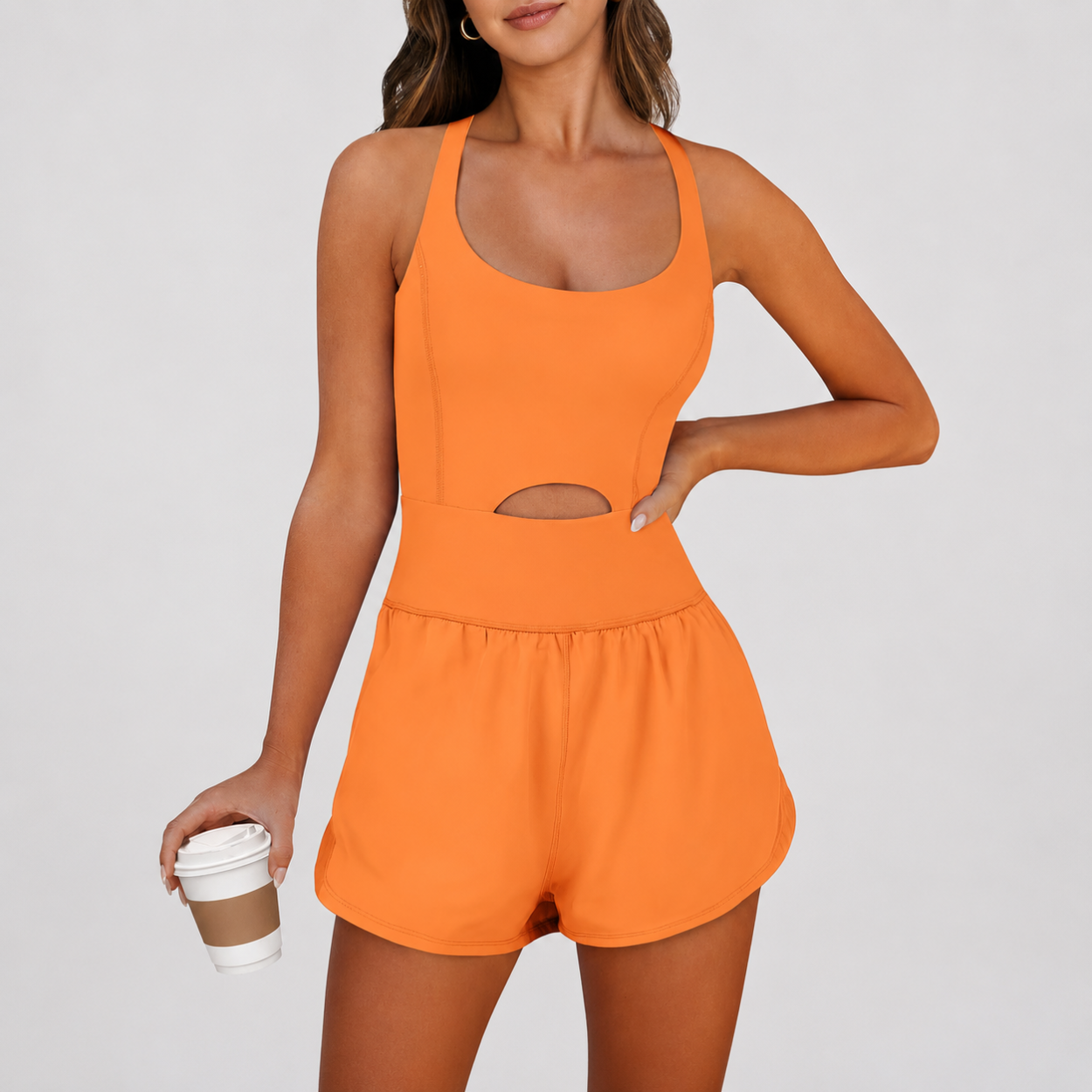 Athletic Romper With Short Jumpsuit Design For Women