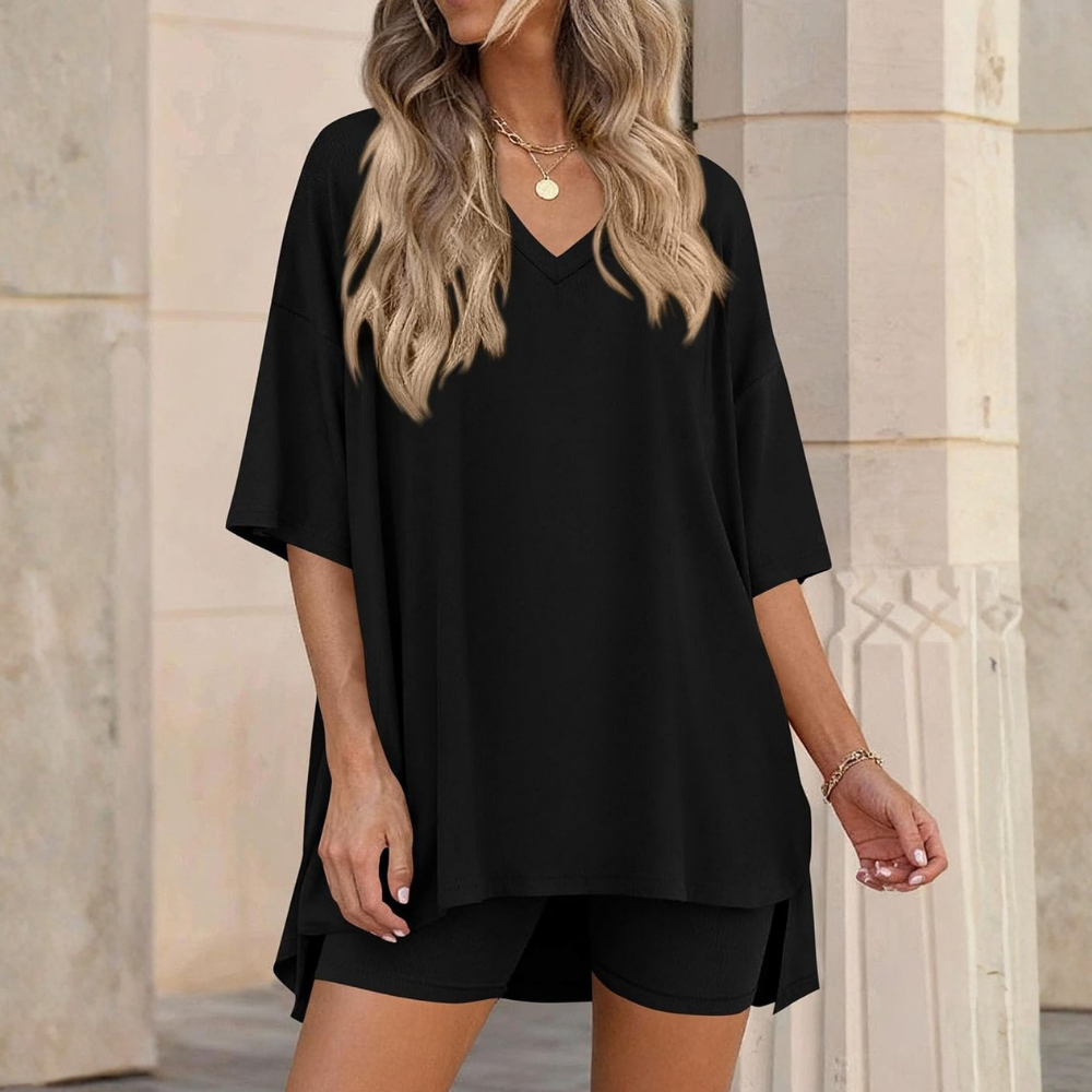 Summer Spring Oversized Lounge Two Piece Set