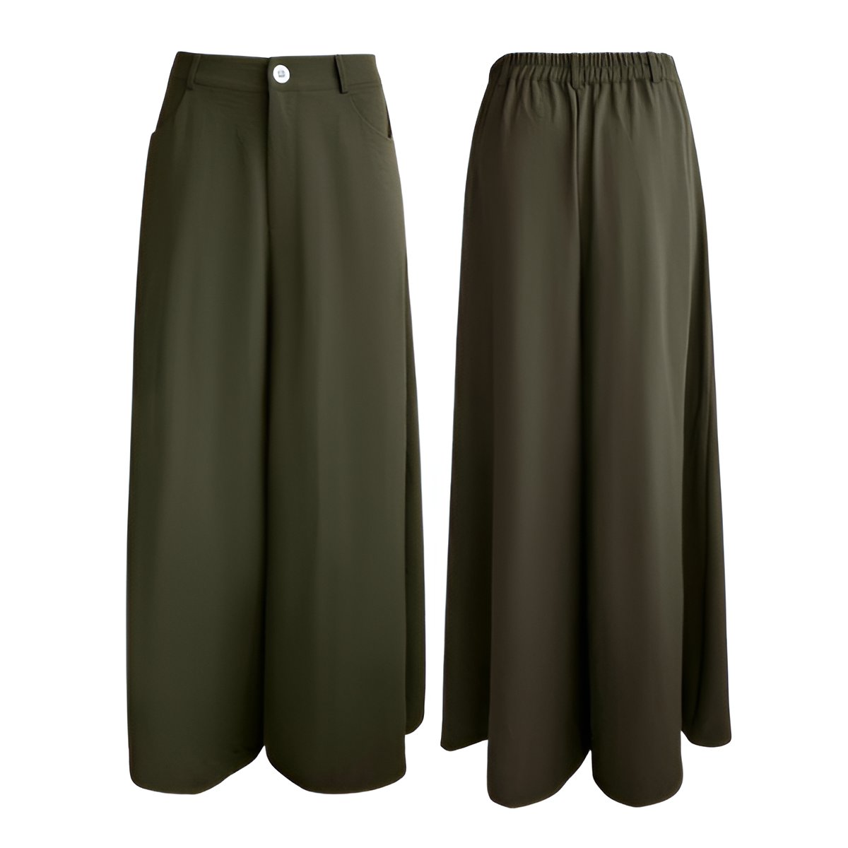 Two Piece Set With Flowy Pants And Top For Women