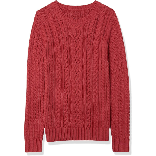 womens Fisherman Cable Crewneck Sweater