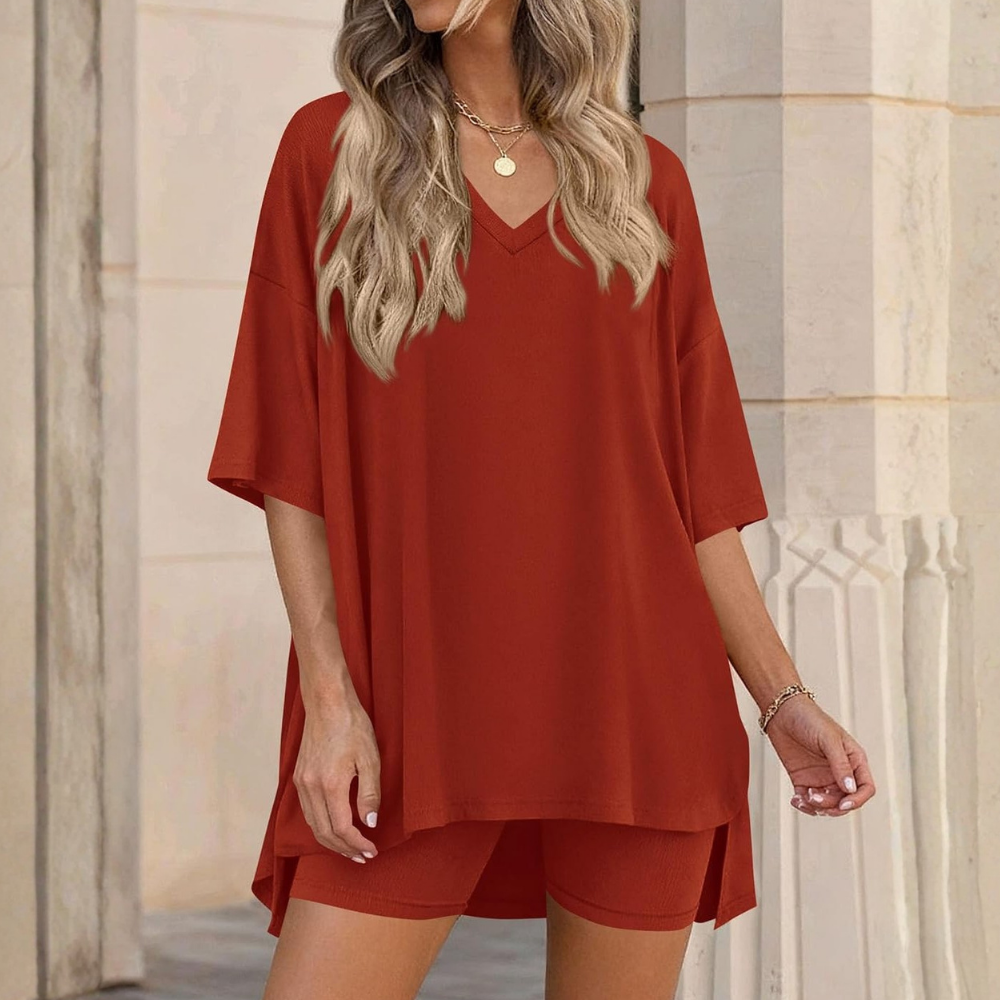 Summer Spring Oversized Lounge Two Piece Set