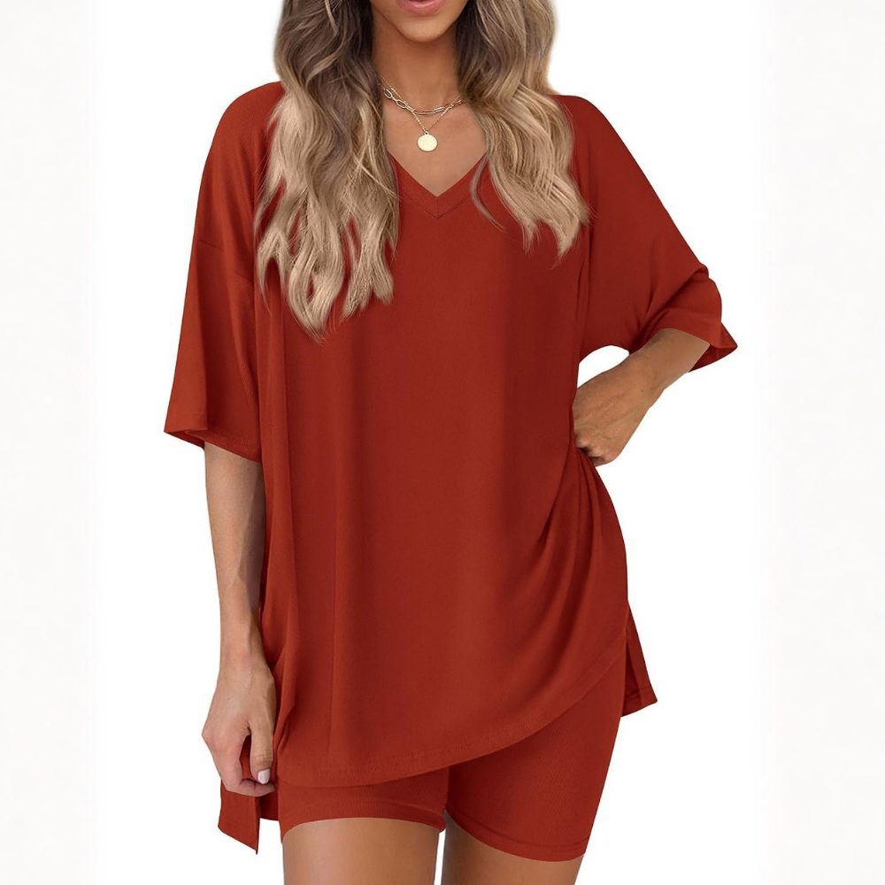 Summer Spring Oversized Lounge Two Piece Set