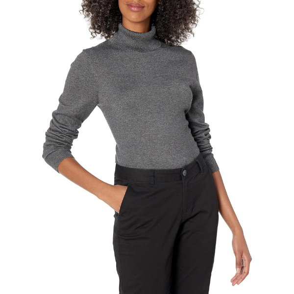 Womens Classic-Fit Lightweight Long-Sleeve Turtleneck Sweater