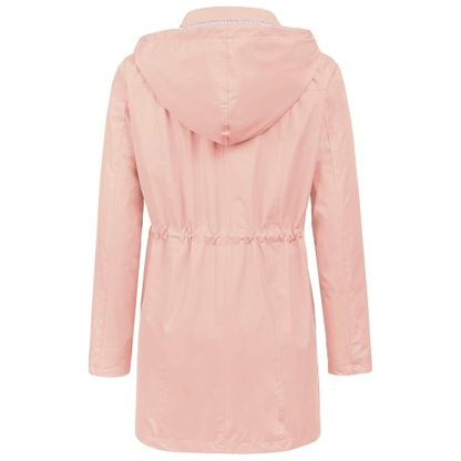 Waterproof Long Hooded Trench Coat Lined Windbreaker Travel Jacket