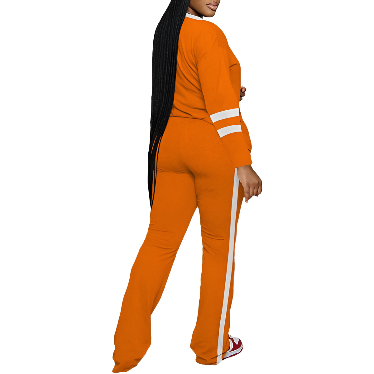 Two Piece Lounge Sets For Women With Long Sleeve Casual Top And Flare Pants