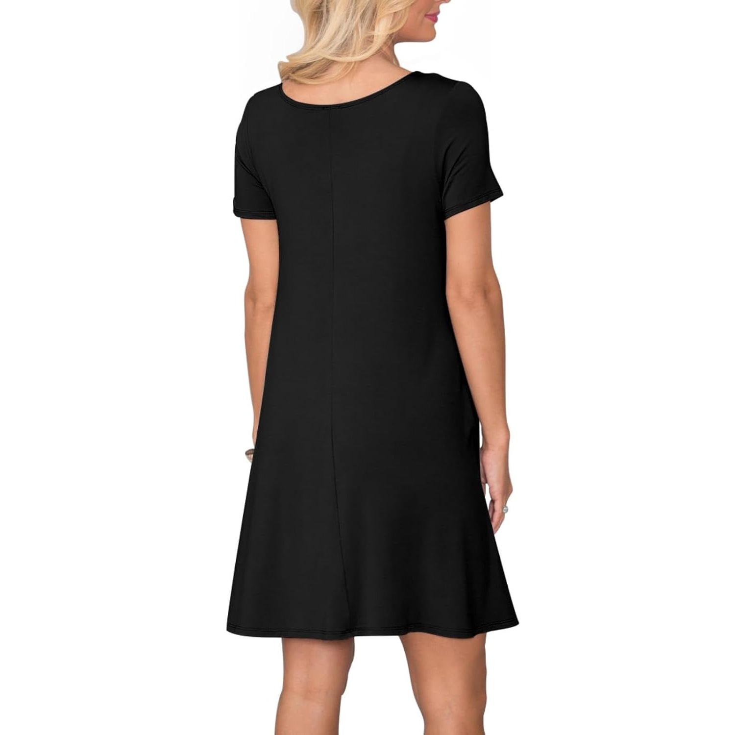 Casual Short Summer Sleeve Dress With Pockets For Women