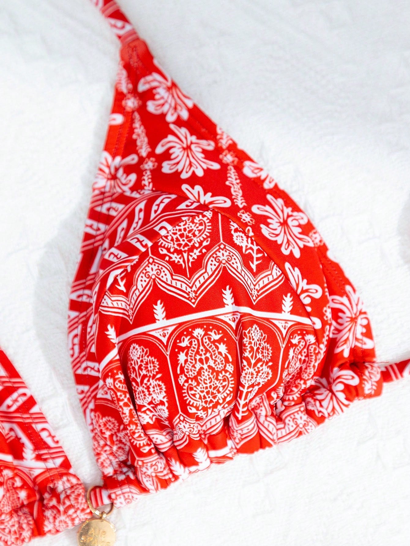 Paisley Print Tie Up Bikini Set