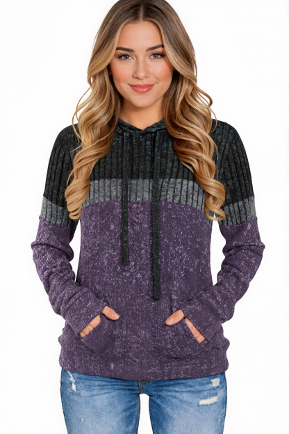 Casual Long Sleeve Pullover Hooded Sweater With Pocket