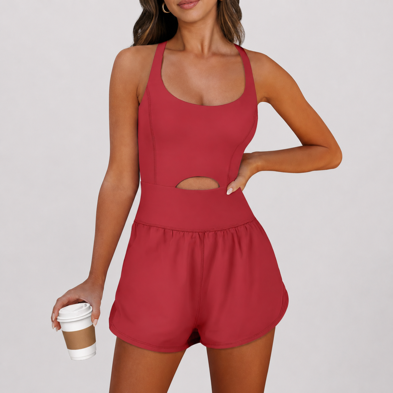 Athletic Romper With Short Jumpsuit Design For Women
