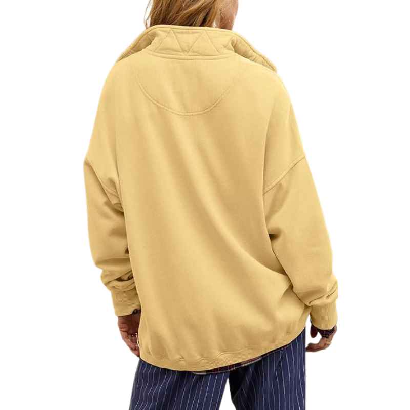 Sweatshirt For Women Oversized Casual Long Sleeve Button Henley Neck Pullover Tops Fashion Outfits Clothes