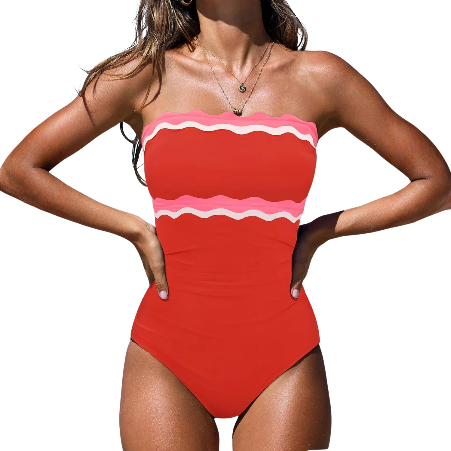One Piece Tummy Control Strapless Swimsuits For Women