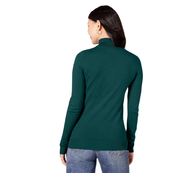 Womens Classic-Fit Lightweight Long-Sleeve Turtleneck Sweater