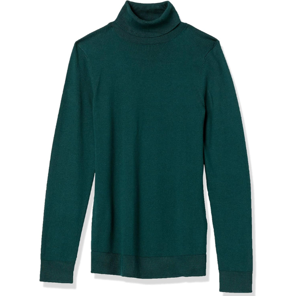 Womens Classic-Fit Lightweight Long-Sleeve Turtleneck Sweater