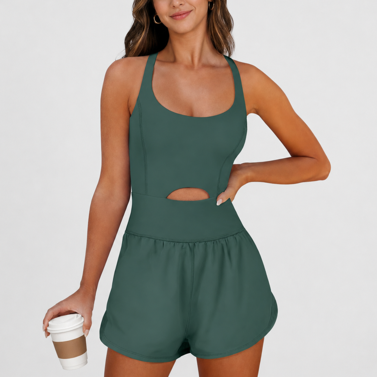 Athletic Romper With Short Jumpsuit Design For Women