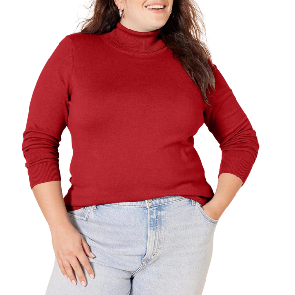 Womens Classic-Fit Lightweight Long-Sleeve Turtleneck Sweater