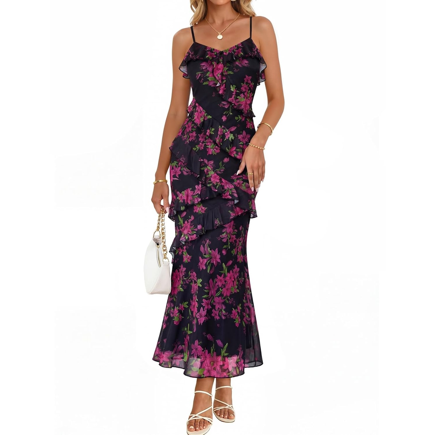 Casual Long Length Floral Maxi Dress For Women