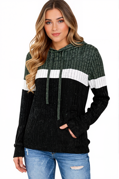 Casual Long Sleeve Pullover Hooded Sweater With Pocket