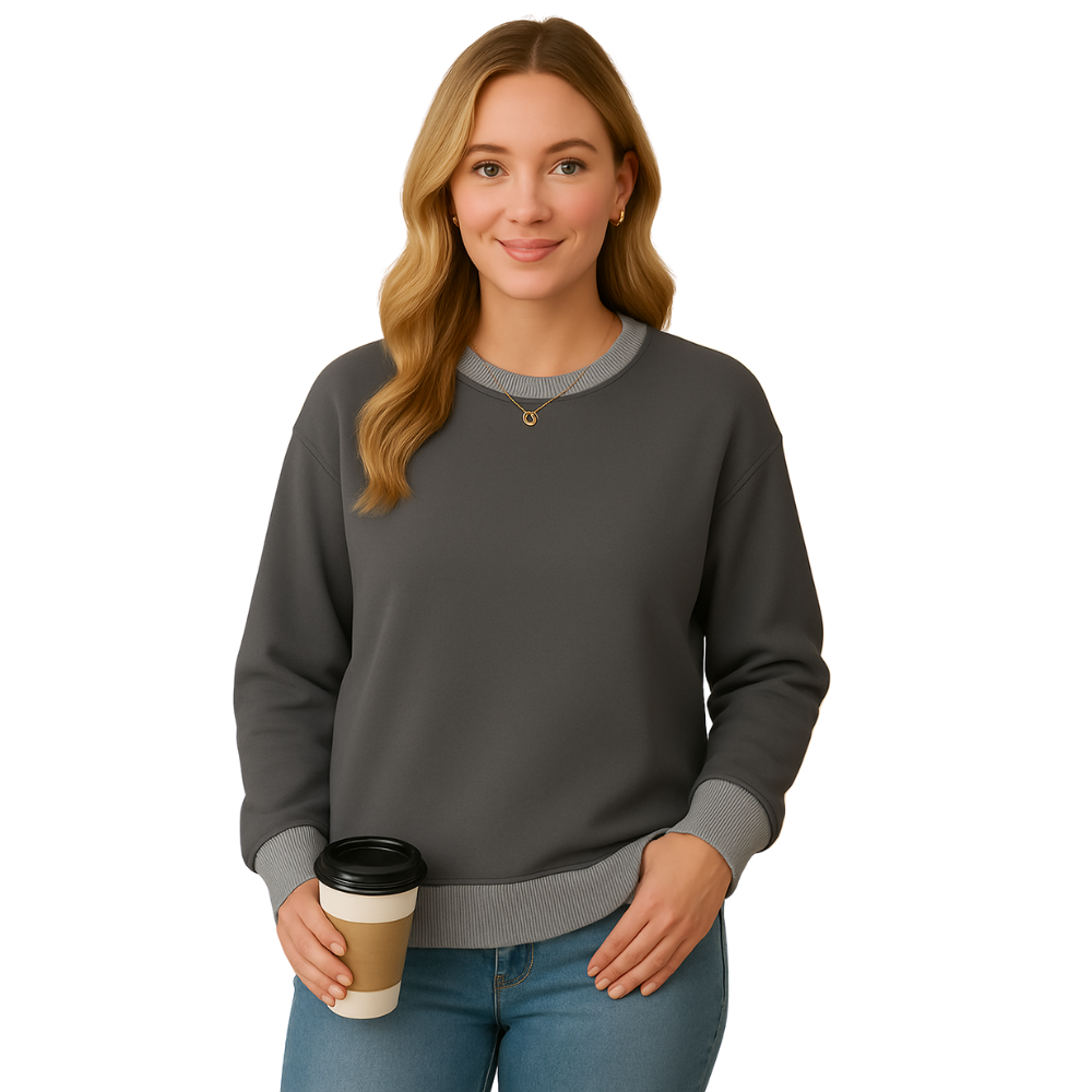 Women Crewneck Sweatshirts Long Sleeve Loose Fit Tops
